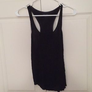 Black racerback tank top